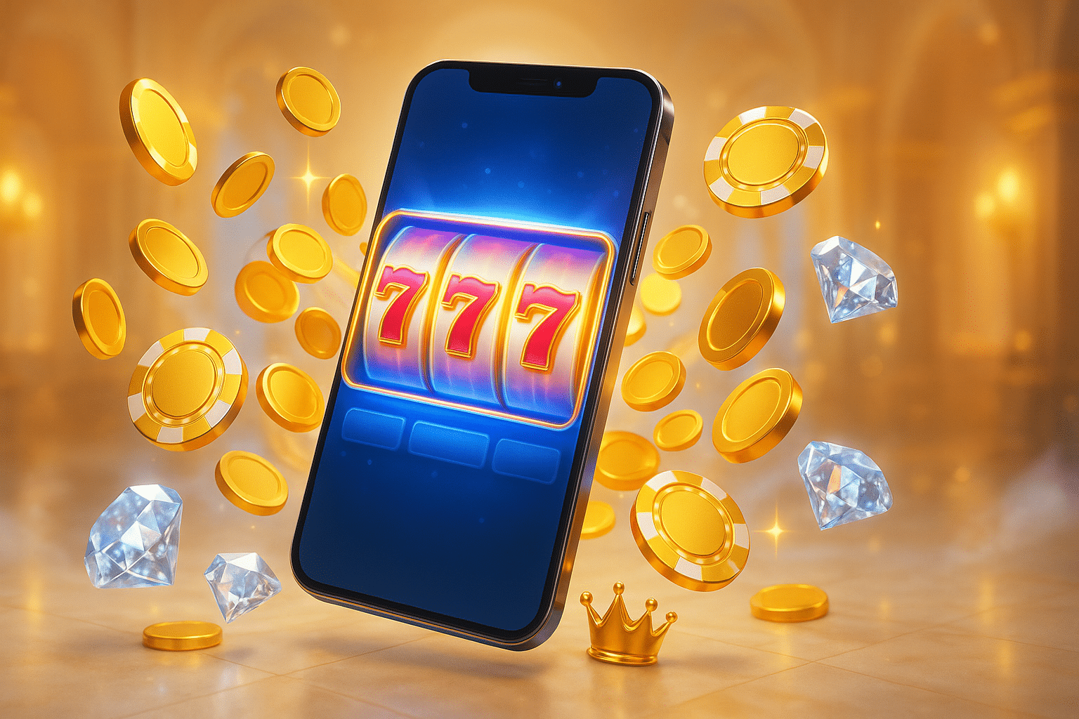 เล่นผ่านมือถือได้ทุกที่ รองรับ iOS/Android 24 ชม. ภาพประกอบการเล่นสล็อตแตกง่ายหลังสมัคร WINK1688PLUS